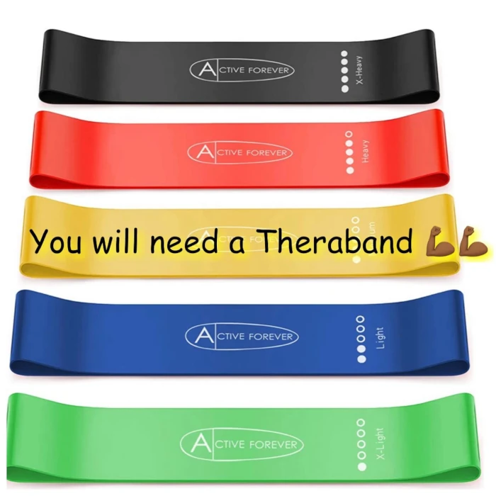 Clamshell exercise needs use of Theraband