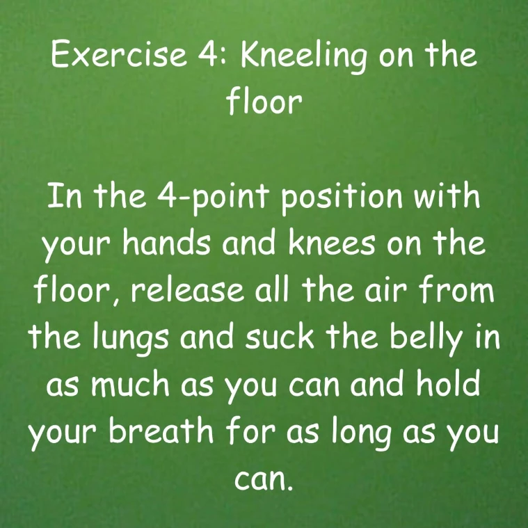 Exercise 4: Kneeling on the floor