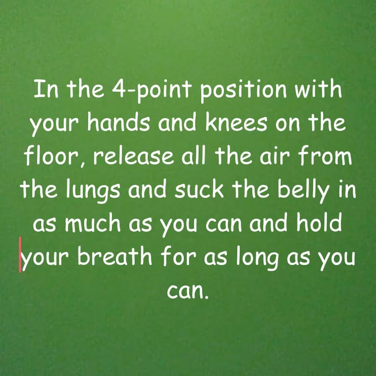 Hypopressive exercises
