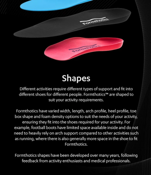 Formthotics shapes