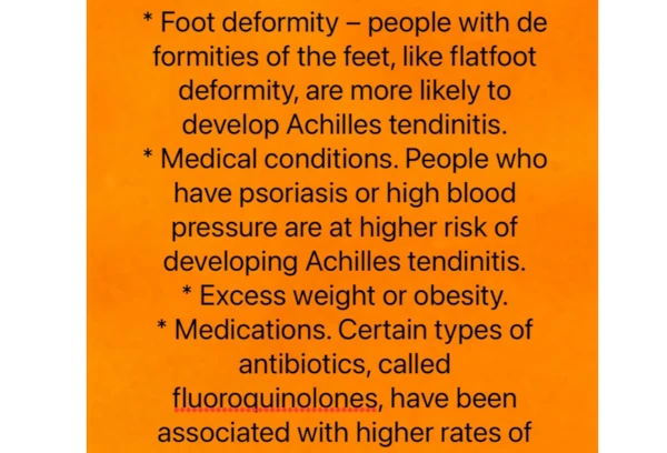 Achilles Tendinitis Risk Factors
